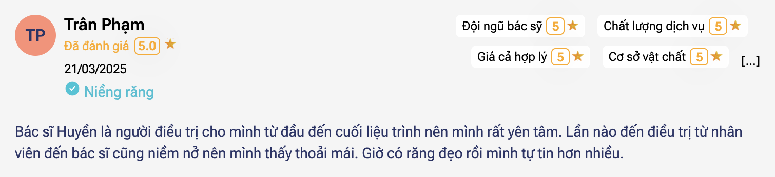 đánh giá của khách hàng