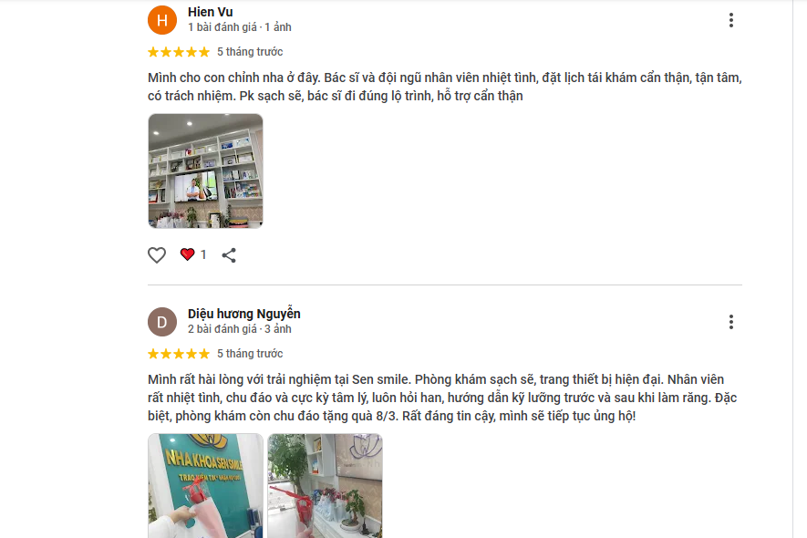 Nha khoa Sen Smile dẫn đầu chất lượng điều trị từ tâm và uy tín Đánh giá tích cực về nha khoa