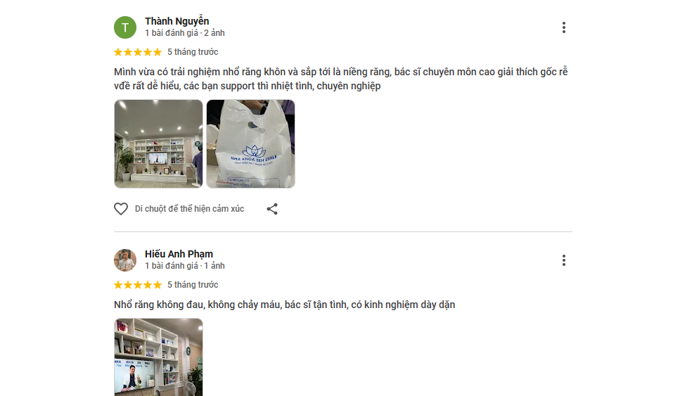 Nha khoa Sen Smile dẫn đầu chất lượng điều trị từ tâm và uy tín Đánh giá tích cực về nha khoa
