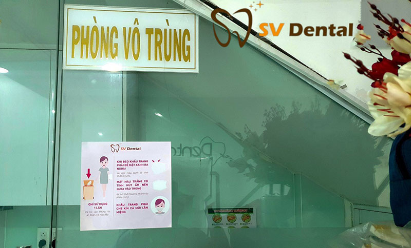 Nha khoa SV Dental - Địa chỉ nha khoa chất lượng tại Quận 3 TPHCM SV Dental bố trí khu vực tiệt trùng tách biệt hoàn toàn với khu vực khám và điều trị