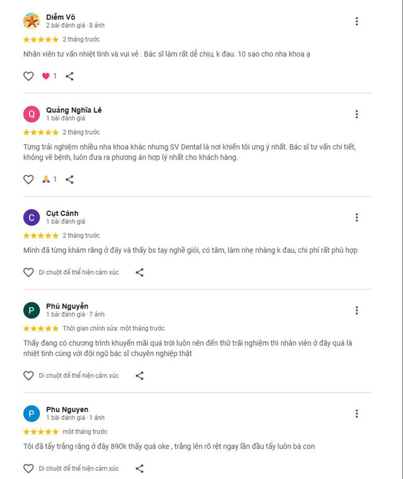 Nha khoa SV Dental - Địa chỉ nha khoa chất lượng tại Quận 3 TPHCM minh chứng cho uy tín và chất lượng dịch vụ của phòng khám