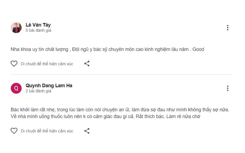 Review nha khoa tại phường Bến Thành uy tín không thể bỏ qua đánh giá của khách hàng