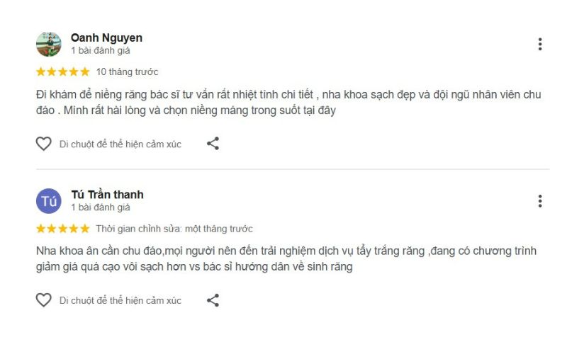 Top 3 nha khoa tại phường Tân Định Quận 1 uy tín, nên lựa chọn đánh giá của khách hàng