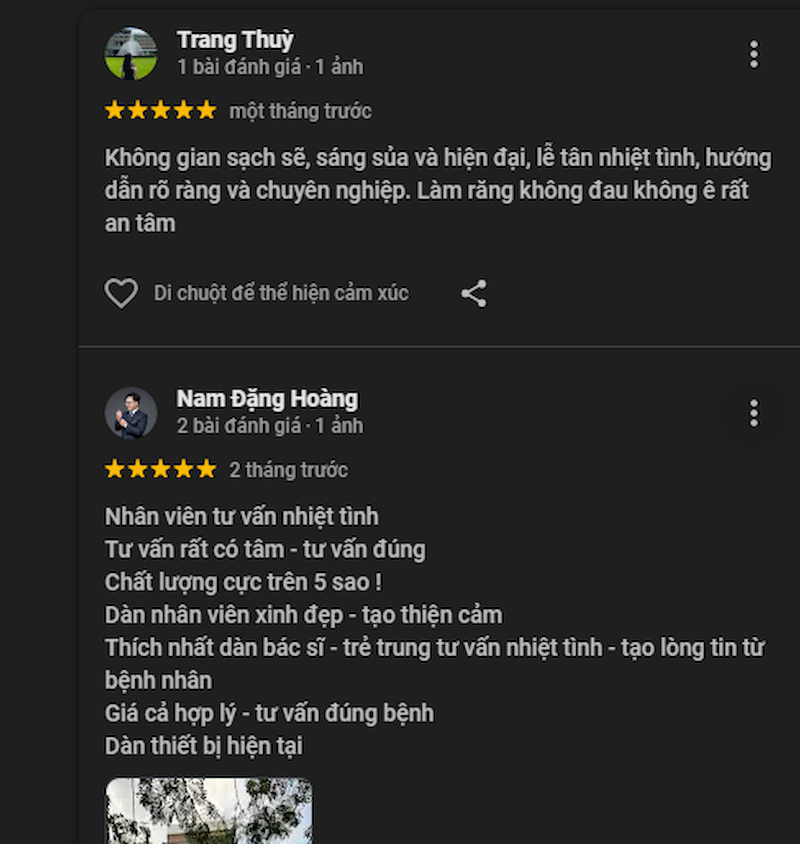 Nha khoa Tâm Như: Nơi y đức và chuyên môn tạo nên uy tín Đánh giá khách hàng về nha khoa