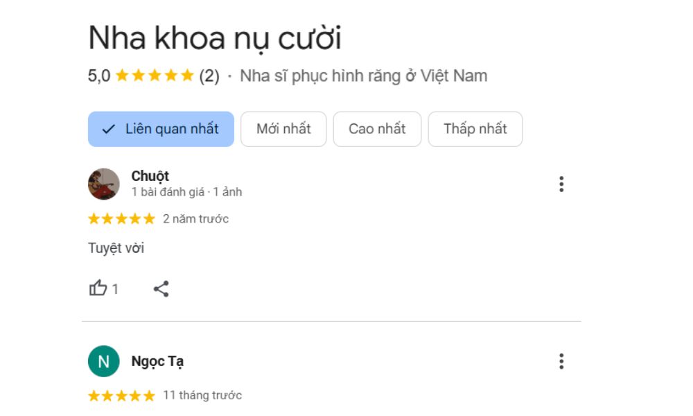 Top 8 phòng khám nha khoa Thanh Oai có chi phí hợp lý đánh giá của khách hàng