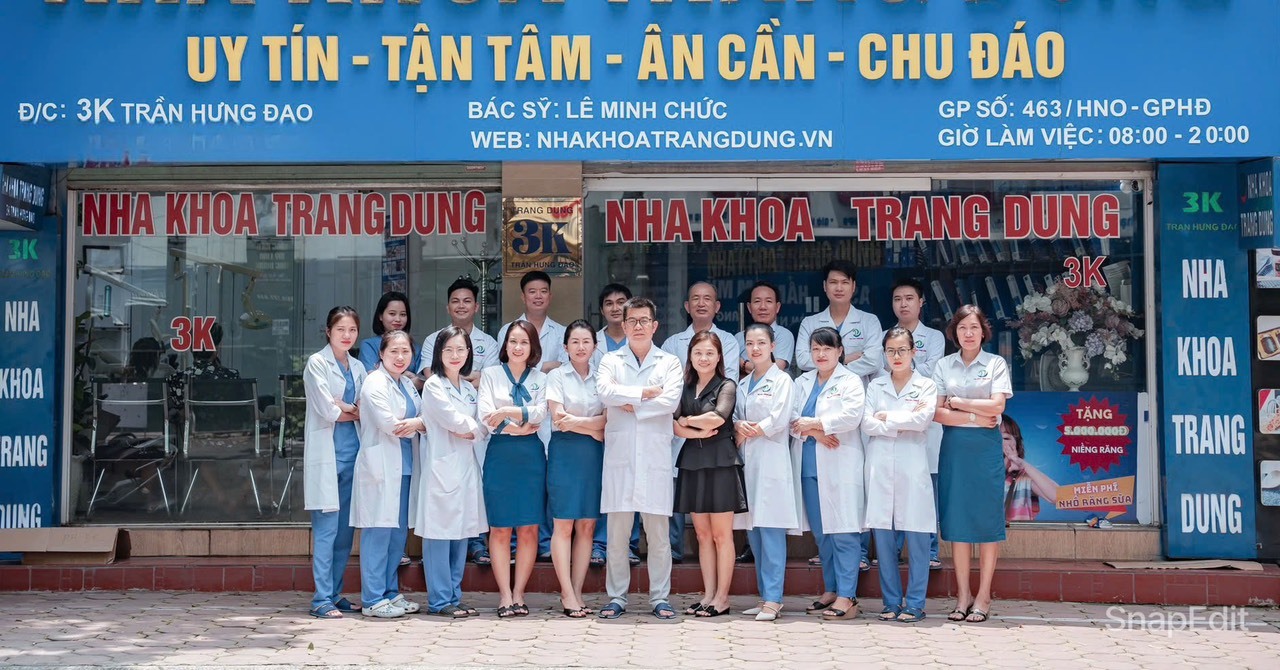 Nha Khoa Trang Dung – Địa chỉ nha khoa lâu năm uy tín tại Hà Nội Nha khoa Trang Dung đã trở thành điểm đến đáng tin cậy hướng đến tính thẩm mỹ và sức khỏe toàn diện
