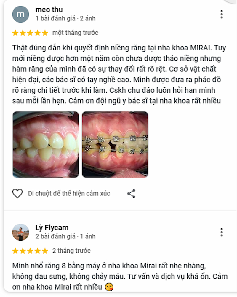 Phản hồi từ người dùng trải nghiệm thực tế dịch vụ tại phòng khám
