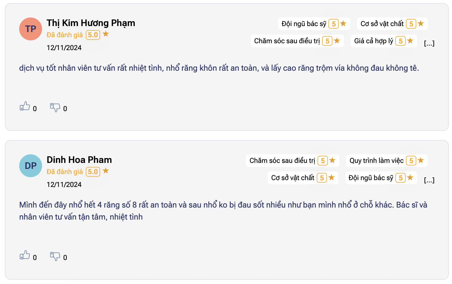 đánh giá của khách hàng