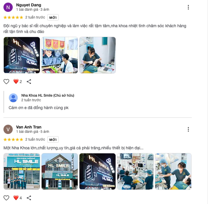 Nha khoa HL Smile nâng tầm nụ cười khẳng định uy tín Nhận xét về nha khoa HL Smile