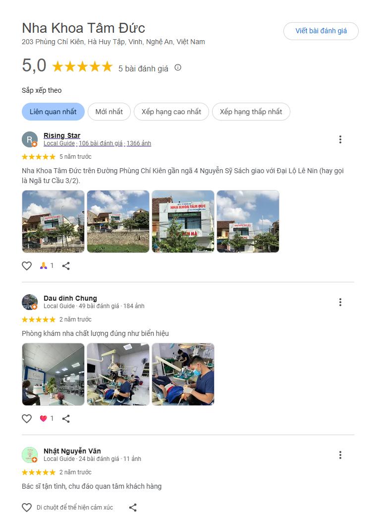 Top 3 Nha khoa đường Hà Huy Tập uy tín nhất tại Vinh Đánh giá về Tâm Đức