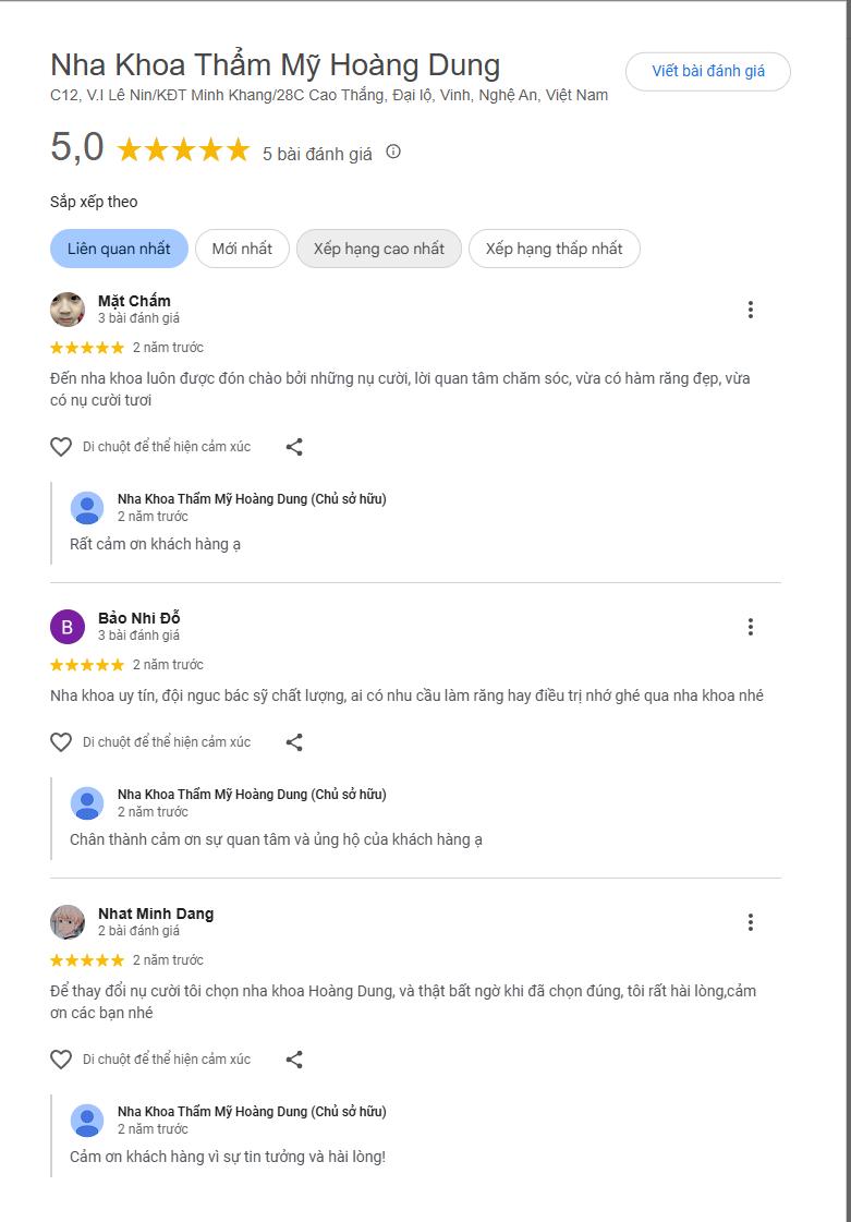 Gợi ý các nha khoa ở đường Lê Nin hiện đại chất lượng Đánh giá về Hoàng Dung