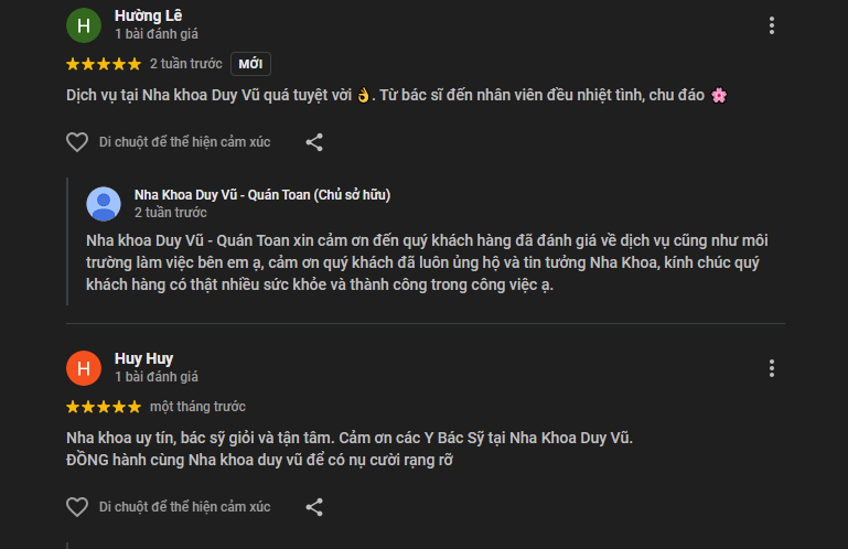 Đánh giá về Duy Vũ