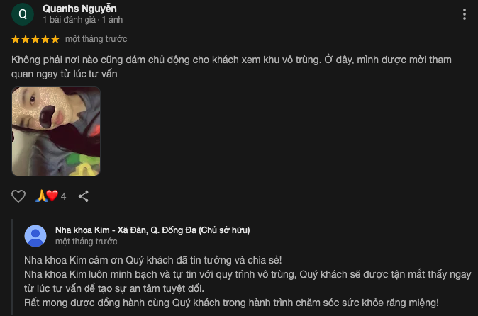 Gợi ý các nha khoa ở phường Nhiêu Lộc được đánh giá cao Nhận xét về nha khoa Kim