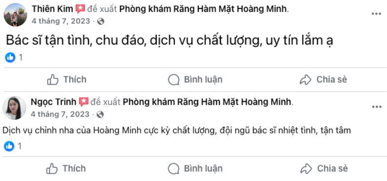 Top 3 nha khoa ở Quỳnh Lưu được người dân địa phương tin tưởng Đánh giá về Hoàng Minh