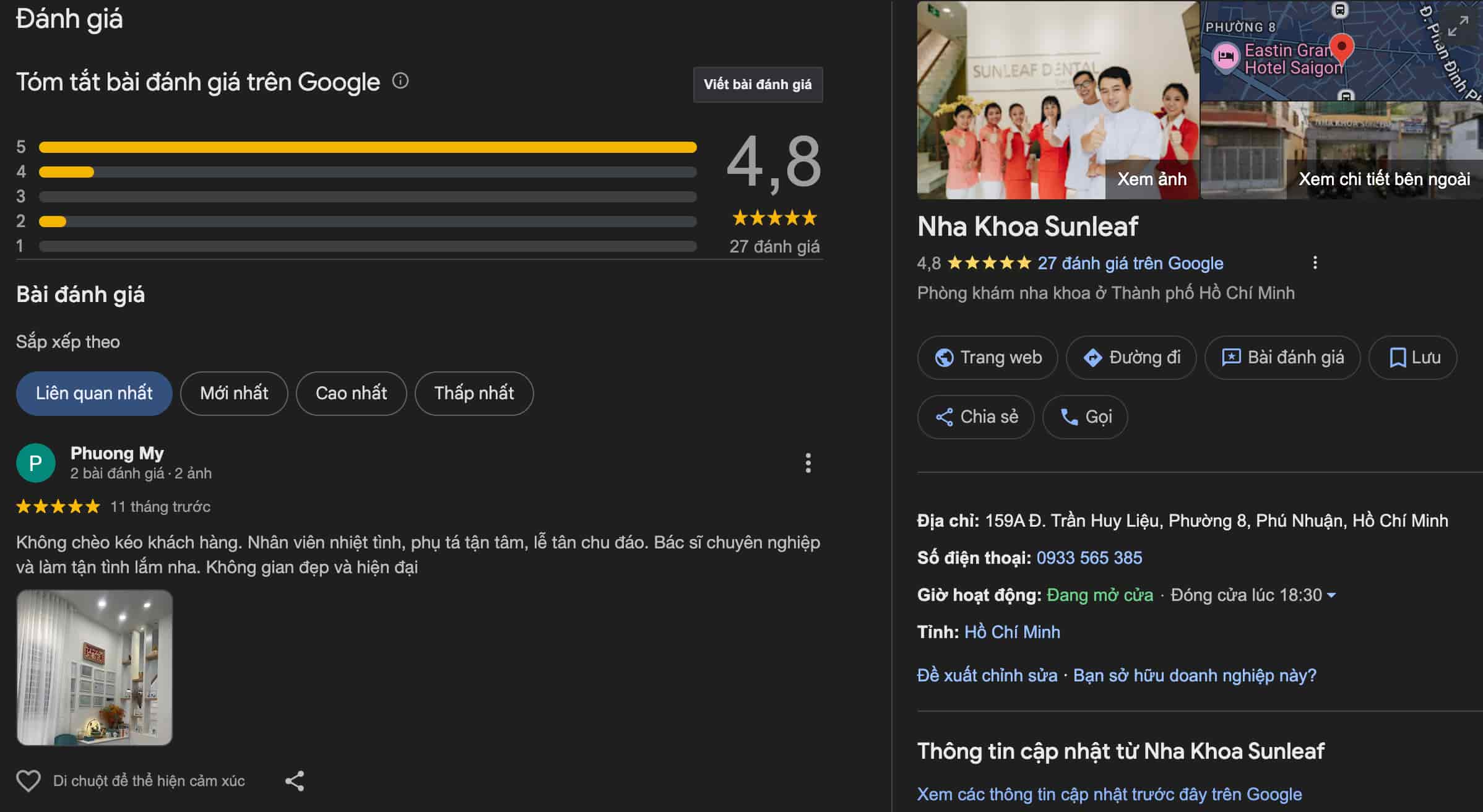 Đánh giá về nha khoa Sunleaf