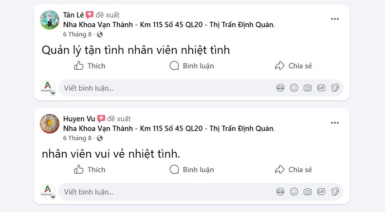 Top 4 nha khoa ở Định Quán Đồng Nai tốt nhất khu vực Vạn Thành tự hào với đội ngũ chuyên gia nha khoa có trình độ cao, tay nghề giỏi