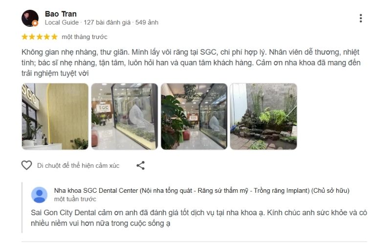 Sảnh chờ tại nha khoa SGC mang đến cho quý khách cảm giác sang trọng, lịch sự và thân thiện