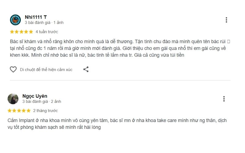 Bệnh nhân tin dùng dịch vụ tại nha khoa Quốc An