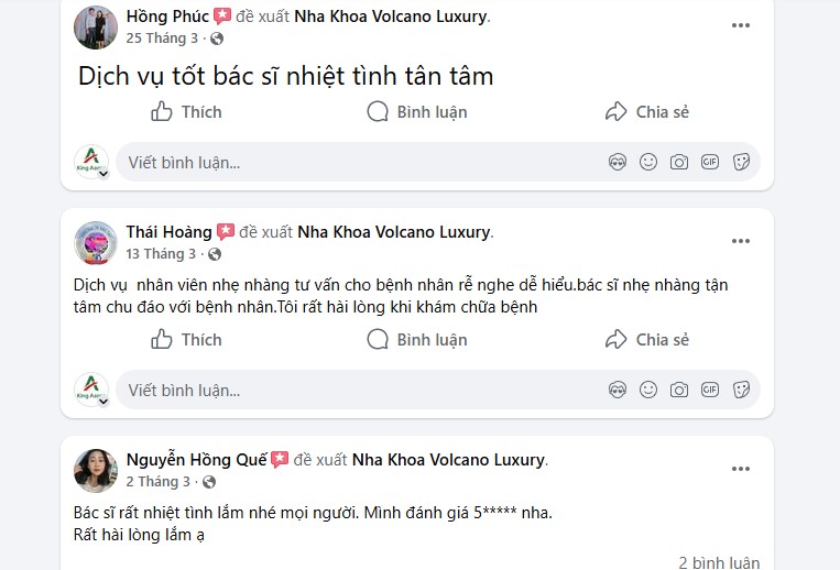 4 Nha khoa thành phố dĩ an được người dân đánh giá cao Đánh giá về Volcano