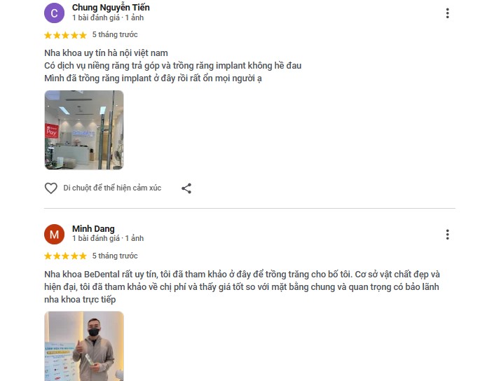 Nha khoa BeDental: Địa chỉ được khách hàng trong và ngoài nước tin chọn Người dùng đánh giá về nha khoa