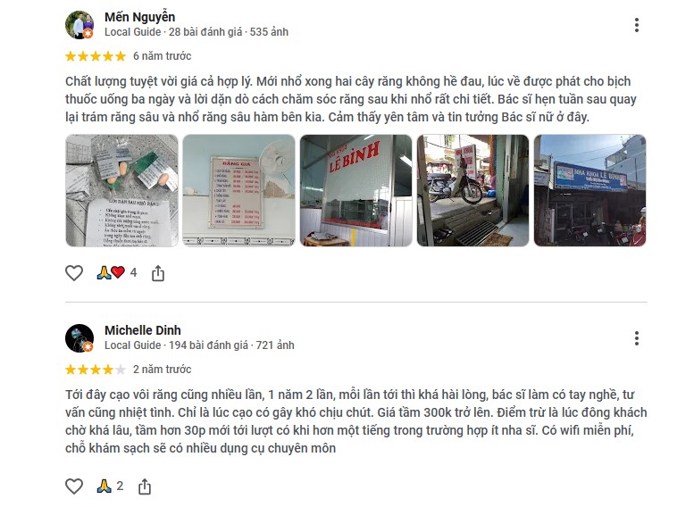 Review nha khoa ở Cái Răng nhiều lượt đánh giá từ người dùng Đánh giá về nha khoa Sài Gòn Cái Răng