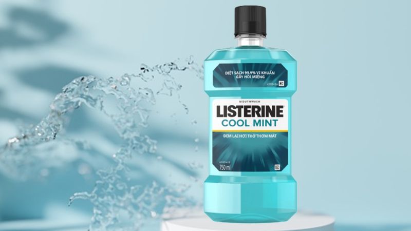 Nước súc miệng cho người niềng răng: Top 9 loại tốt nhất & cách dùng chuyên sâu Listerine Healthy Bright được nhiều nha sĩ khuyên dùng cho người niềng răng