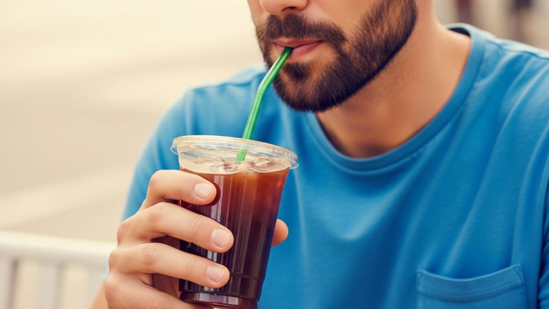 Bọc răng sứ có uống cà phê được không? Cách uống an toàn Dùng ống hút khi uống cà phê là cách an toàn để răng sứ không bị xỉn màu, ố vàng