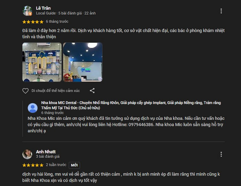 Top 8 nha khoa ở phường Thủ Đức uy tín, bác sĩ giỏi và dịch vụ tốt Đánh giá của khách hàng