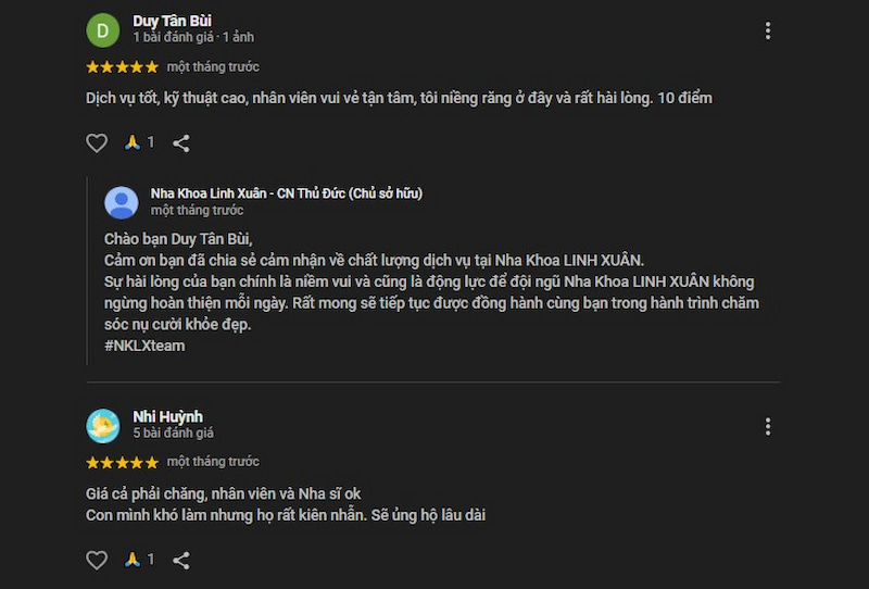 Top 8 nha khoa ở phường Thủ Đức uy tín, bác sĩ giỏi và dịch vụ tốt Đánh giá của khách hàng