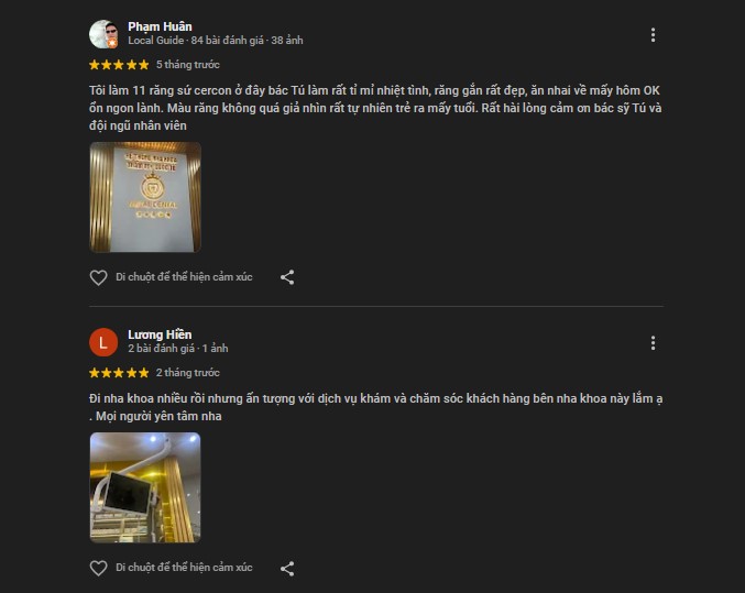 Review chi tiết 5 địa chỉ trồng răng sứ tại Đà Nẵng uy tín Đánh giá của khách hàng