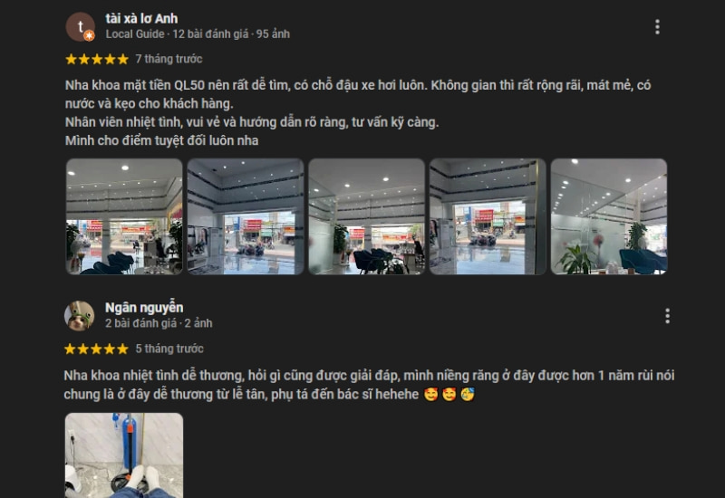 Review các nha khoa ở Bình Chánh được đánh giá tốt hiện nay Đánh giá của khách hàng