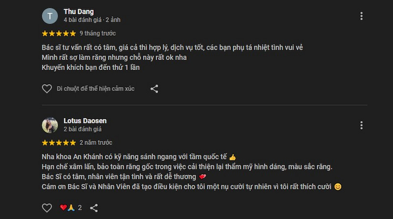 Review top 5 nha khoa ở quận 4 TP.HCM dịch vụ uy tín hiện nay Đánh giá của khách hàng