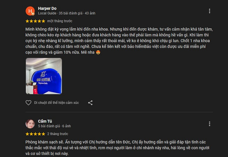 Review top 5 nha khoa ở quận 4 TP.HCM dịch vụ uy tín hiện nay Đánh giá của khách hàng