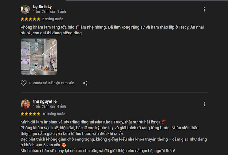 TOP 5 nha khoa ở Quận 6 có lượt đề xuất cao từ khách hàng Đánh giá của khách hàng