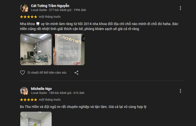 Gợi ý nha khoa ở quận 8 có dịch vụ tốt theo đánh giá thực tế Đánh giá của khách hàng