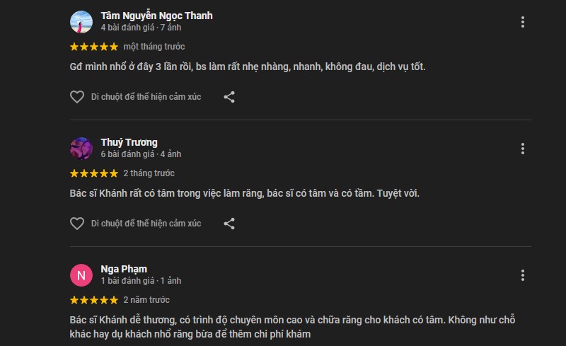 Điểm danh 5 nha khoa ở quận Bình Thạnh làm việc uy tín Đánh giá của khách hàng