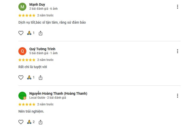 Review nha khoa Thành phố Bến Cát nhiều người dân tin tưởng Đánh giá của khách hàng