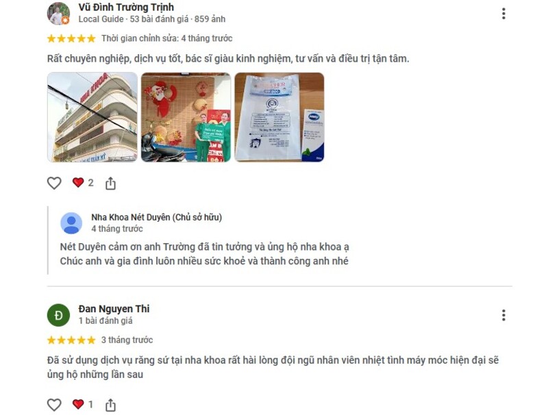 Review nha khoa Thành phố Bến Cát nhiều người dân tin tưởng Đánh giá của khách hàng