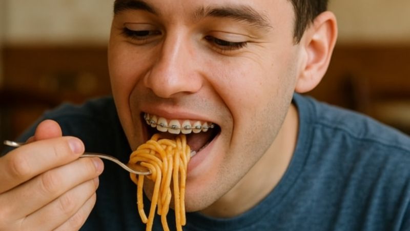 Niềng răng ăn mì được không? Hướng dẫn ăn mì đúng cách Niềng răng ăn mì được không? Người mới niềng hoặc siết răng có thể ăn mì mà không lo ảnh hưởng đến kết quả chỉnh nha