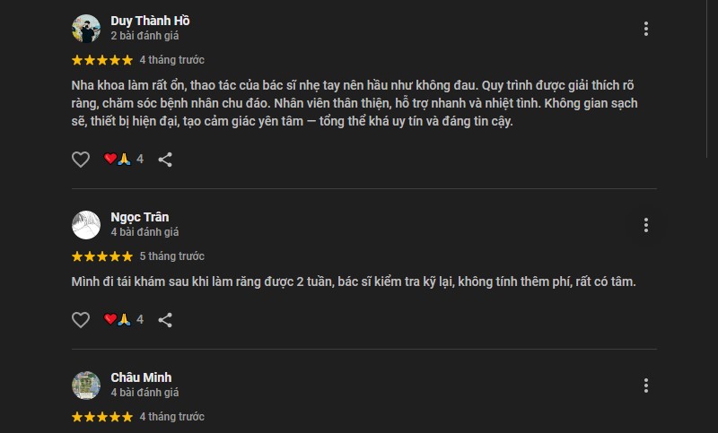 Điểm danh TOP 5 nha khoa Hóc Môn có nhiều phản hồi tích cực Đánh giá của khách hàng