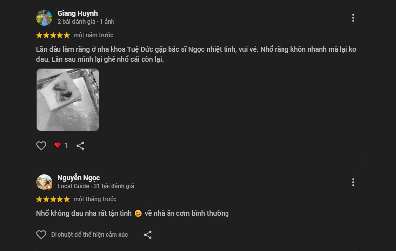 Gợi ý TOP 5 nha khoa ở Củ Chi cho người dân tham khảo Đánh giá của khách hàng