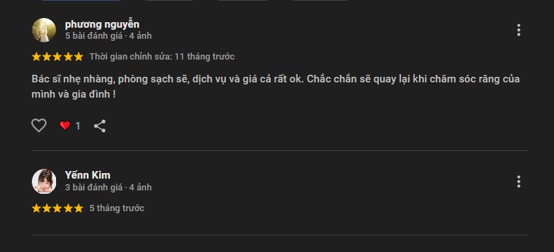 Gợi ý TOP 5 nha khoa ở Củ Chi cho người dân tham khảo Đánh giá của khách hàng