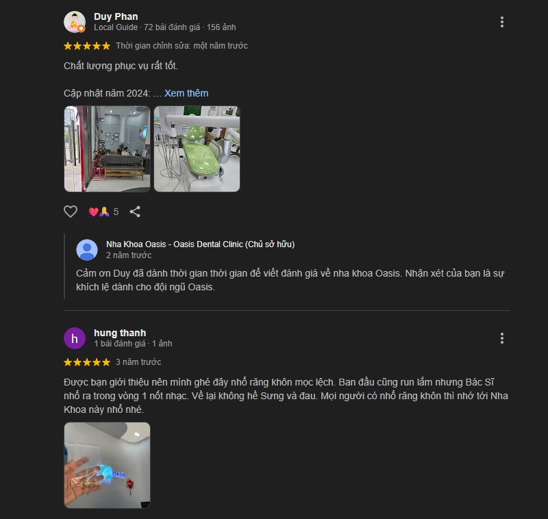 Điểm danh TOP 5 Nha khoa ở Nhà Bè uy tín, hiệu quả Đánh giá của khách hàng